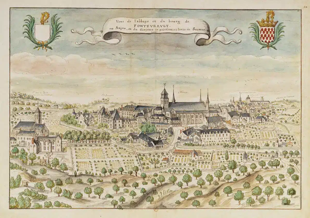 Vue de l'Abbaye de Fontevraud archive