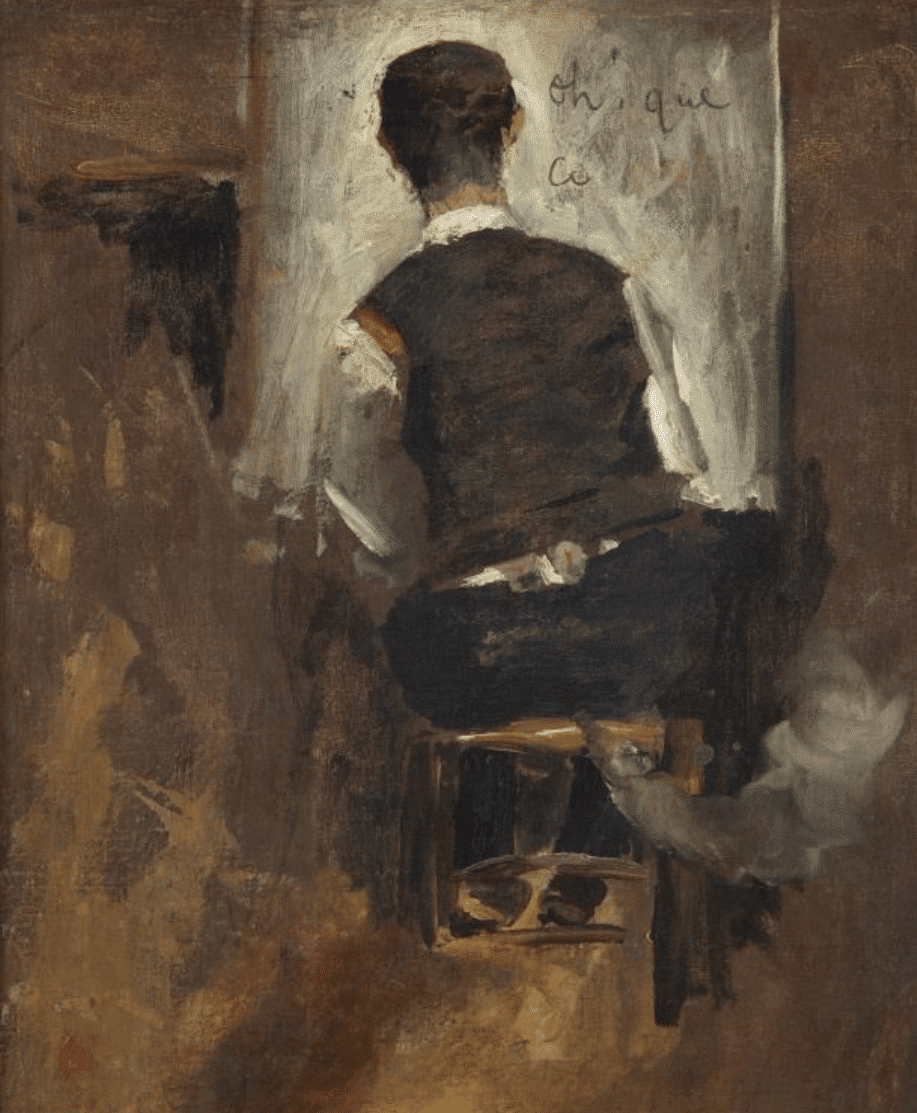 Autoportrait de dos Henri de Toulouse-Lautrec