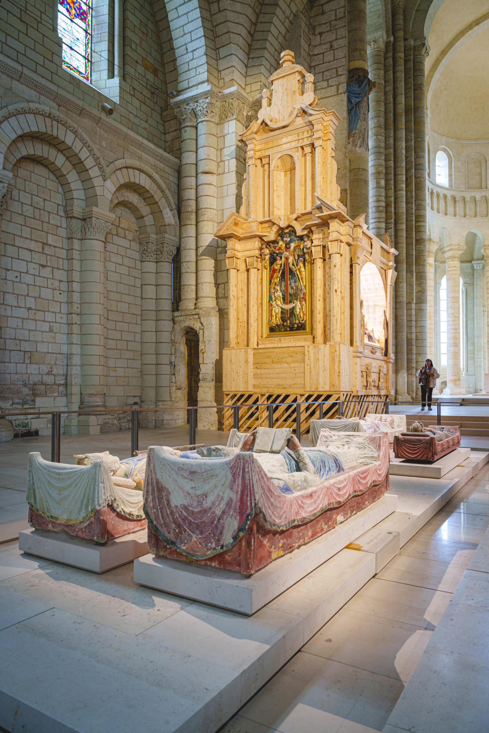 Gisants exposition église abbatiale Fontevraud