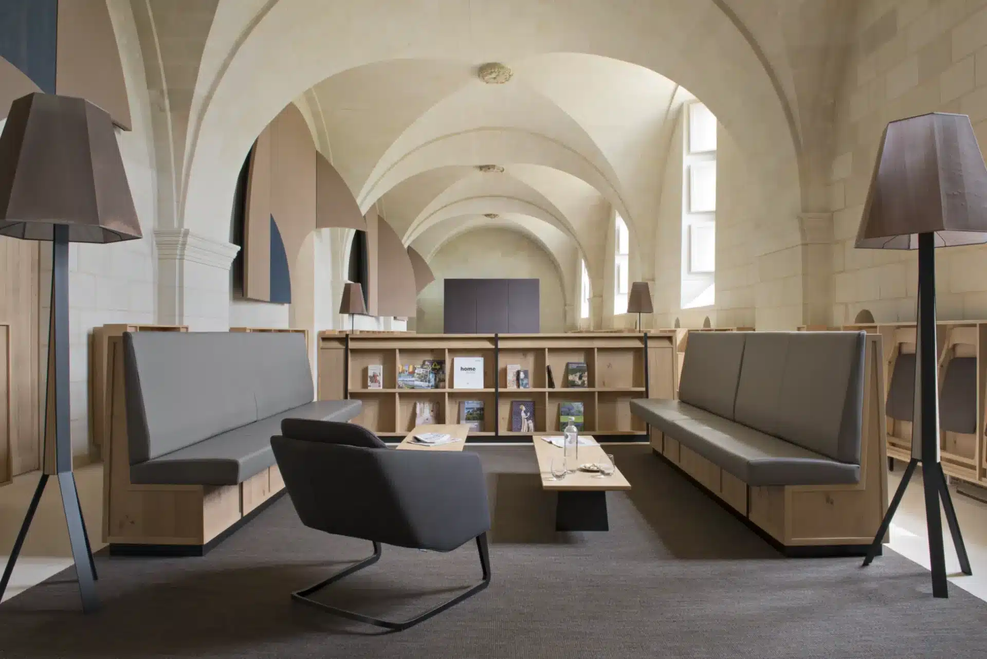 Salon de l'hôtel de Fontevraud L'Ermitage