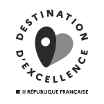 Label Destination d'excellence logo noir et blanc